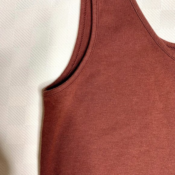 Vero Moda Tank Top T-Shirt Basic Stretch Brown Size S - Picture 2 of 7